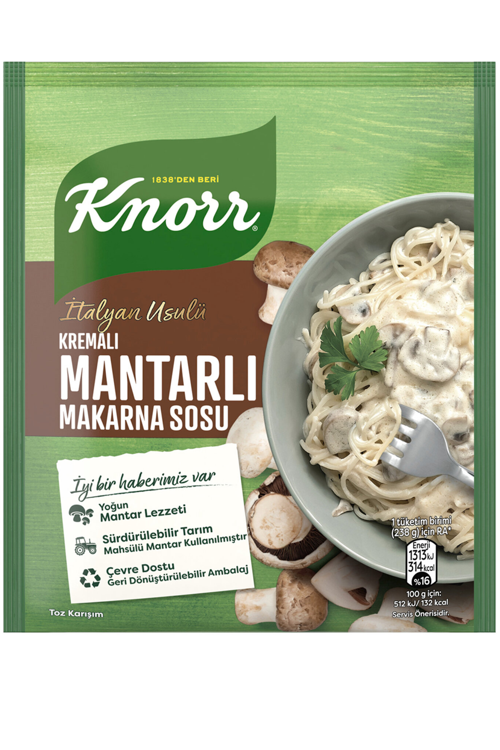 Makarna Sosu İtalyan Usulü Kremalı Mantarlı 52 gr