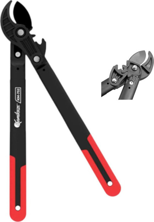 KM-752 İki Ellik Dal Budama Makası – 45 cm, 30 mm Kesim Kapasitesi, Dişli Güç Aktarma Sistemli, Yünlü (Anvil) T