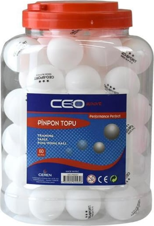 Pinpon Topu 60'lı Tekli Beyaz PN0001