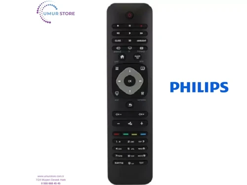 Philips İle Uyumlu 42PFL6158K/12 Klavyesiz Televizyon Kumandası