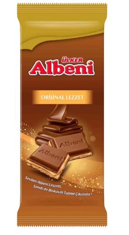 ALBENİ Karamel Bisküvili Tablet Çikolata - 86 gram - 6 Adet