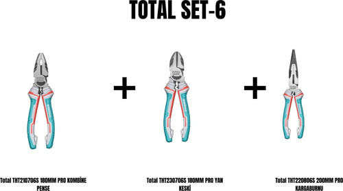 Set-6 (180MM PRO KOMBİNE PENSE+180MM PRO YAN KESKİ+200MM PRO KARGABURNU)