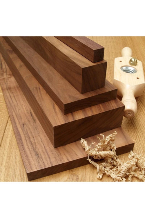 (1,5x4,5 cm x 75 cm 2 Adet) Ceviz Kereste Ahşap Çıta Taslak Tahta ve Blok