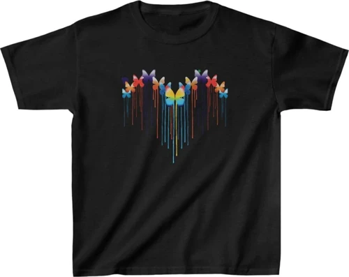 Çocuk Unisex Baskılı T-Shirt - Siyah
