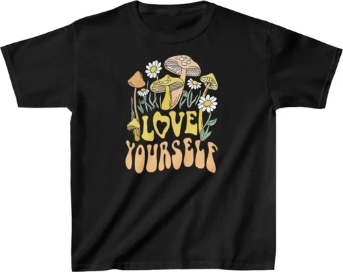 Çocuk Unisex Baskılı T-Shirt - Siyah