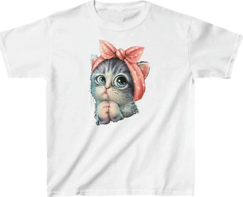 Çocuk Unisex Baskılı T-Shirt - Beyaz