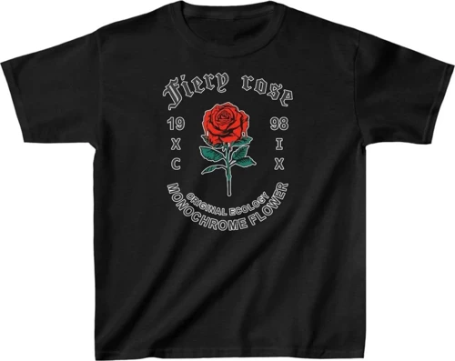 Çocuk Unisex Baskılı T-Shirt - Siyah