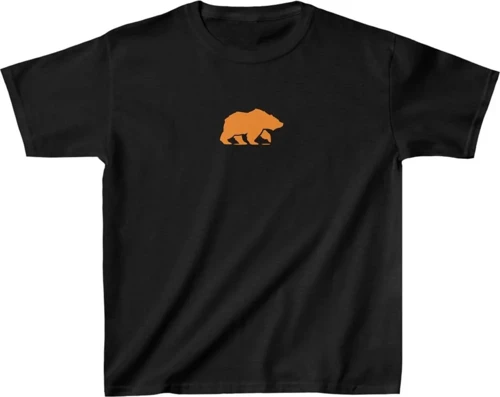 Unisex Çocuk Baskılı T-Shirt - Siyah