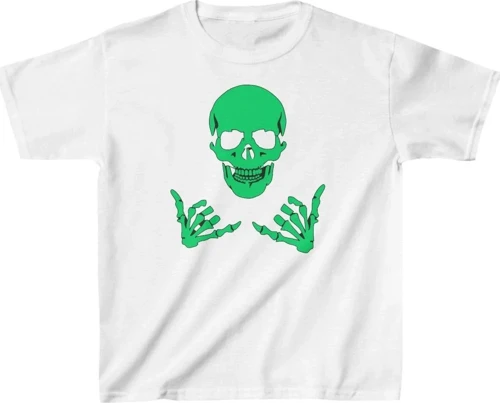 Unisex Çocuk Baskılı T-Shirt - Beyaz