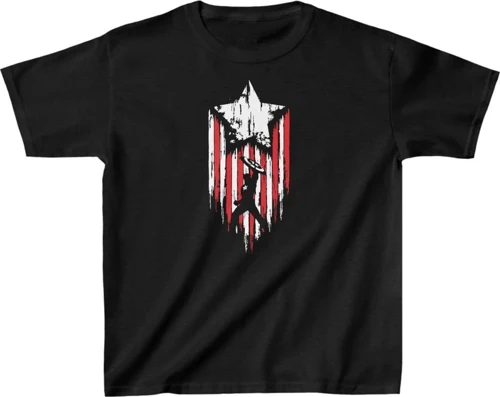 Unisex Çocuk Baskılı T-Shirt - Siyah