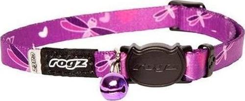 Catz KiddyCat Halsband Yusufçuk Desenli Kedi Boyun Tasması Mor Small 1.1x20-31 Cm