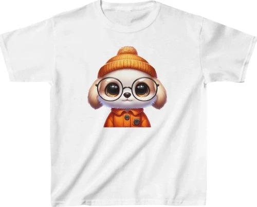 Unisex Çocuk Baskılı T-Shirt - Beyaz