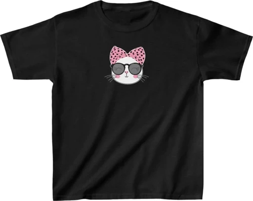 Unisex Çocuk Baskılı T-Shirt - Siyah