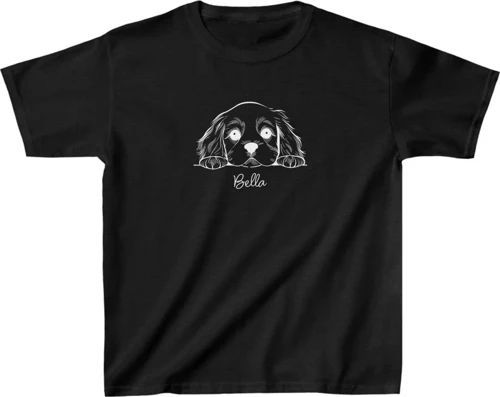 Unisex Çocuk Baskılı T-Shirt - Siyah