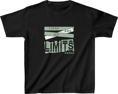 Unisex Çocuk Baskılı T-Shirt - Siyah