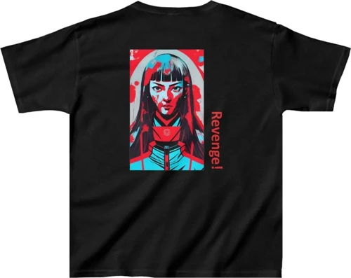 Unisex Çocuk Baskılı T-Shirt - Siyah