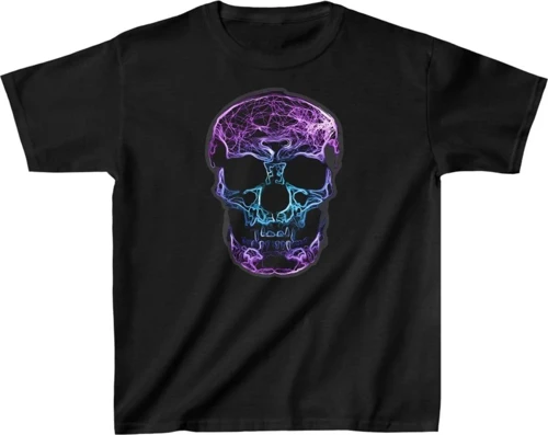 Unisex Çocuk Baskılı T-Shirt - Siyah