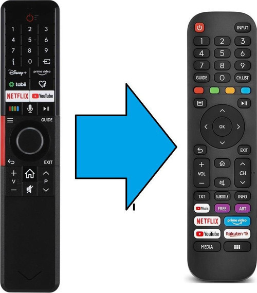Vestel Smart Led Tv Kumandası-Resimde Sağdaki Gönderilir
