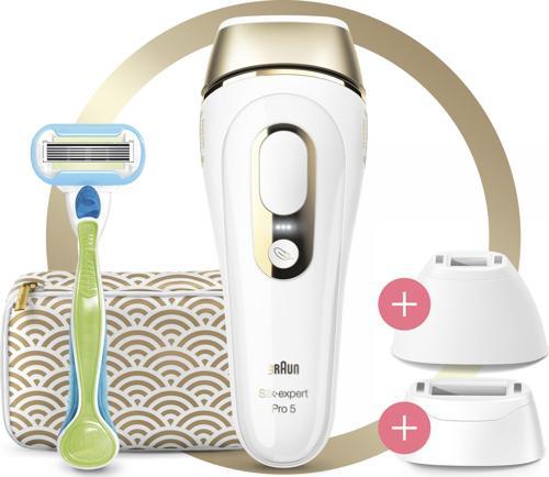 Silk·Expert Pro5 PL5237 Yeni Nesil IPL 400.000 Atımlı IPL, 2 Başlıklı Tüy Alma Cihazı