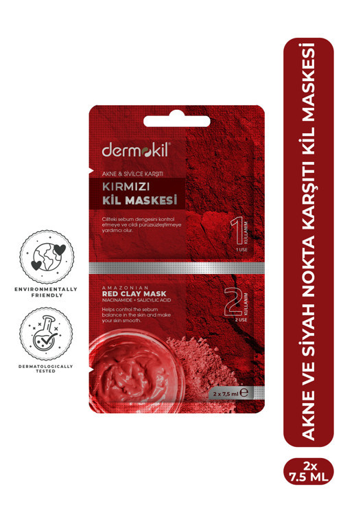 Akne ve Siyah Nokta Karşıtı Kil Maskesi 2 x 7,5 ml