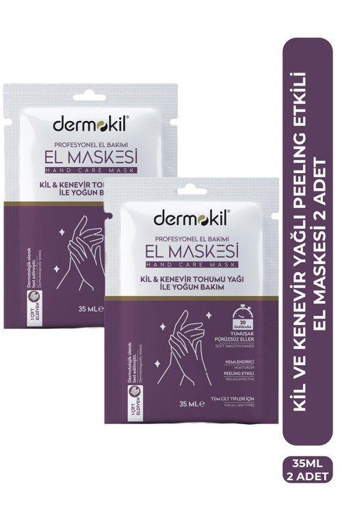 Kil ve Kenevir Yağlı Peeling Etkili El Maskesi 35 ml 2'li Set