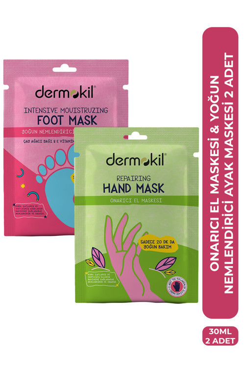 Yoğun Nemlendirici Ayak Maskesi 30 Ml + Onarıcı El Maskesi 30 Ml 2 ' Li Set
