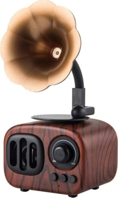 MAXCOM Ft-05 Retro Mini Ahşap Gramafon Bluetooth Hoparlör