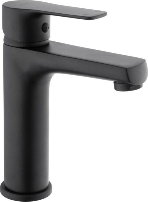 Siyah Sabit Aç Kapa Kısa Lavabo Bataryası Pirinç Döküm Lavabo Musluğu