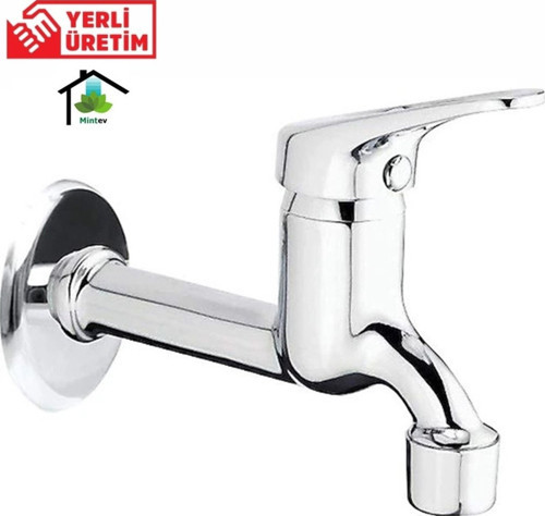 Aç Kapa Krom Mix Uzun Musluk Lüks Lavabo Bahçe Balkon Musluğu