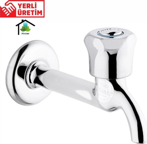 Aç-kapa Alfa Krom Uzun Musluk Lavabo Çeşme Balkon Musluğu