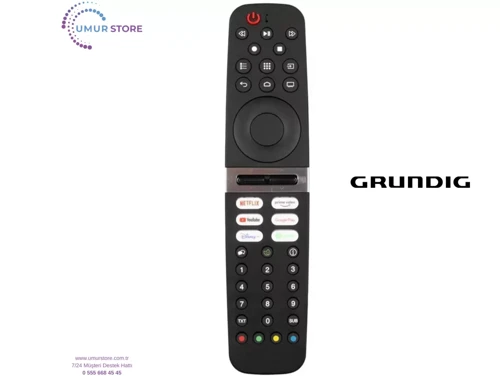 Grundig İle Uyumlu 65 GGO 9900 B Android Tv Kumandası-Mikrofonsuz