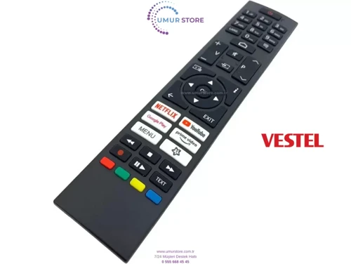 Vestel İle Uyumlu 65UT9740 Smart Tv Kumandası-Mikrofonsuz