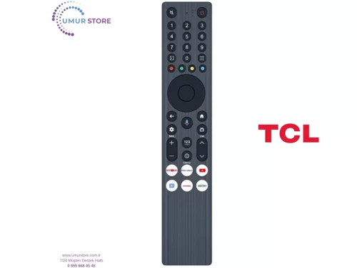 TCL İle Uyumlu RC833A FMB1 Mikrofonlu Led Tv Kumandası