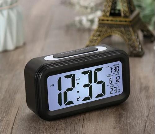 Dijital Alarmlı Led Ekran Masa Saati Siyah 13 x 75