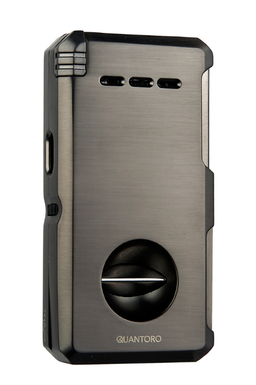 Çift Torch Pürmüz V-Cut/Delicili/İğneli Gunmetal Metal Puro Çakmağı