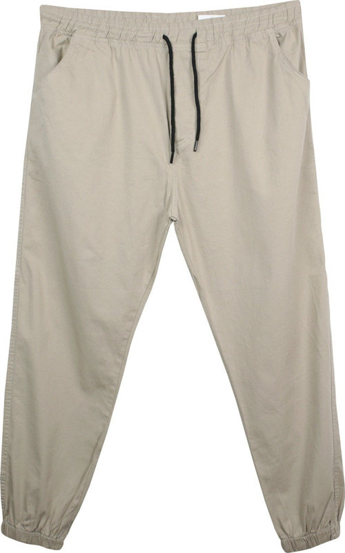 Erkek 118 -156 Kilo Arası İçin Uygun Lastikli Paça Bağcıklı Battal Boy Gabardin Pantolon Taş