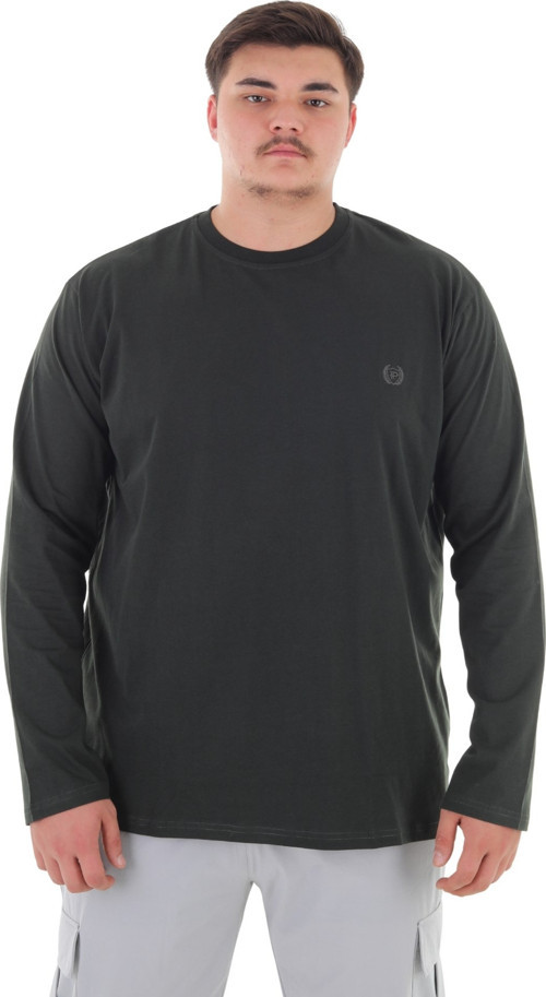 Erkek 115-155 Kilo Arası İçin Uygun Uzun Kol Bisiklet Yaka Mevsimlik Düz Renk İnce Sweatshirt
