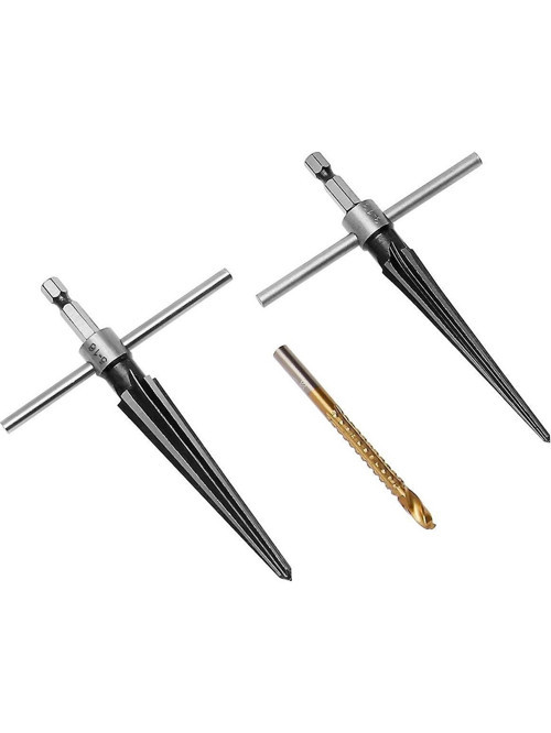 6166 Bits Saplı T Kollu Ahşap Delme Konik Rayba ve Matkap Ucu Seti