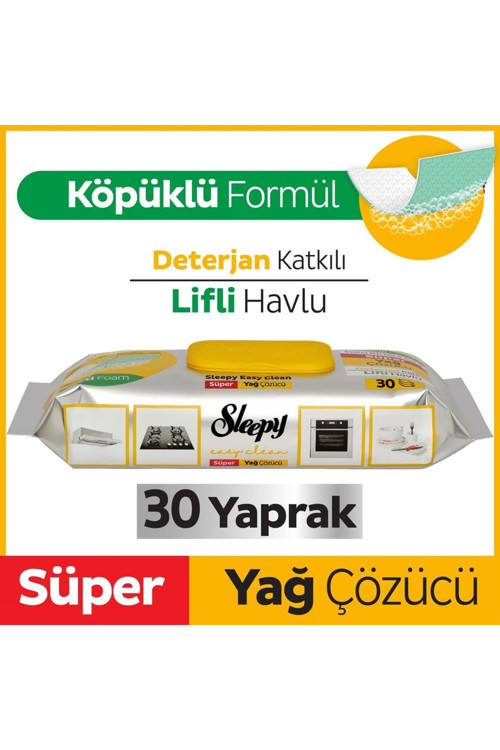 5 Adet Süper Yağ Çözücü Yüzey Temizlik Havlusu 30 Lu
