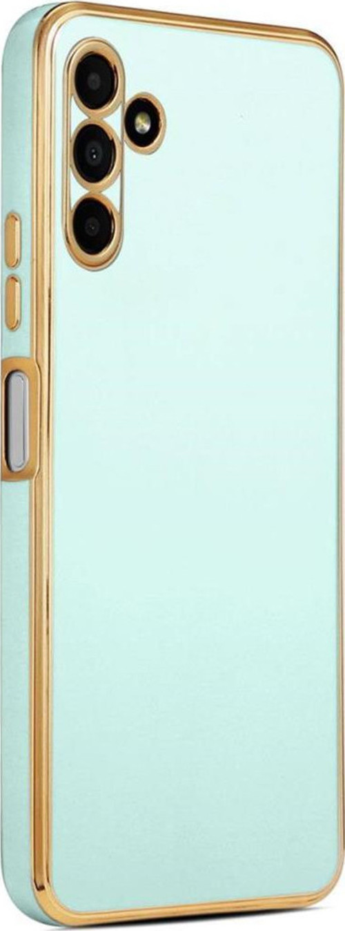 Galaxy M13 Kılıf Kamera Korumalı Altın Kenar Tasarım Silikon