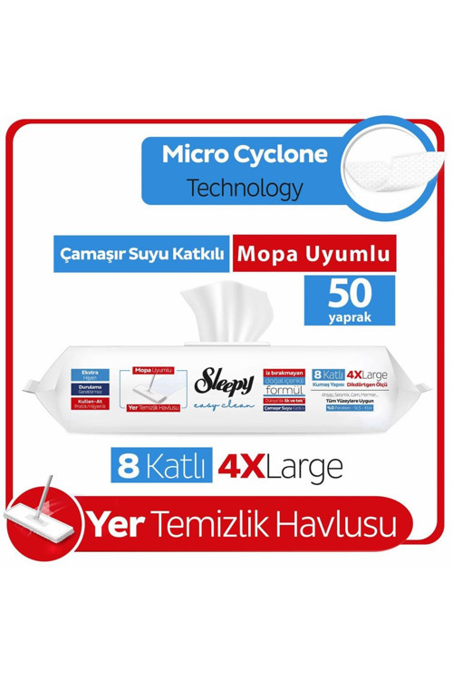 3 Adet Easy Clean Yer Temizlik Havlusu Çamaşır Sulu 50 Li