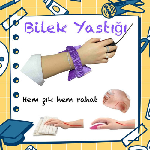 Kadife Bilek Destek Yastığı, Mouse ve Klavye kullanımı için, ofis bilgisayar aksesuar