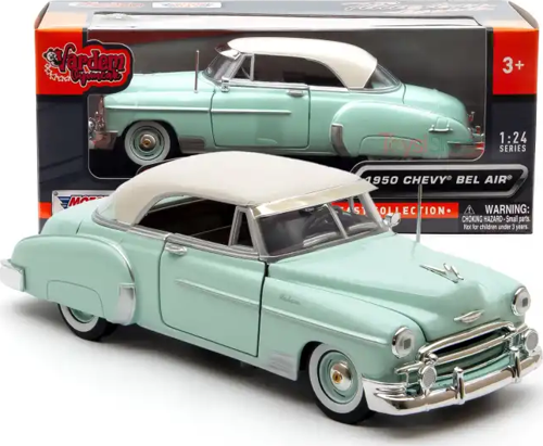 1950 Chevy Bel Air 1/24 Diecast Model Yeşil Diecast Model Yeşil