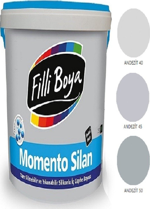 Momento Silan Tam Silinebilir Yıkanabilir Silikonlu Ipek Mat Boya 1,25lt (andezit 45)
