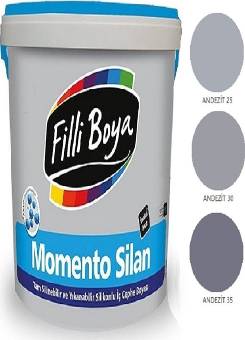 Momento Silan Tam Silinebilir Yıkanabilir Silikonlu Ipek Mat Boya 1,25lt (andezit 25)