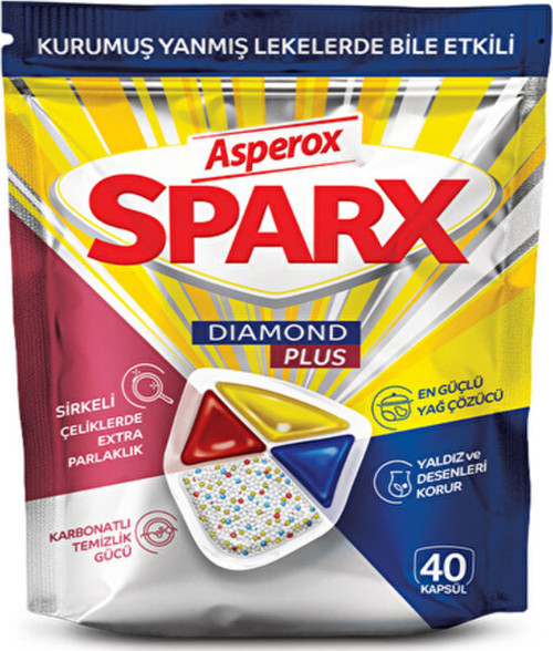 2 Adet Sparx Diamond Plus Bulaşık Makinasi Tableti 40 Lı