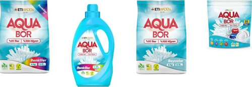 Doğal Mineralli 4 Kg Renkliler + Sıvı Renkliler + 4 Kg Beyaz + Tablet 4 Lü Set