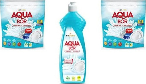 Aquabor Doğal Mineralli Tablet + Bulaşık + Tablet Set