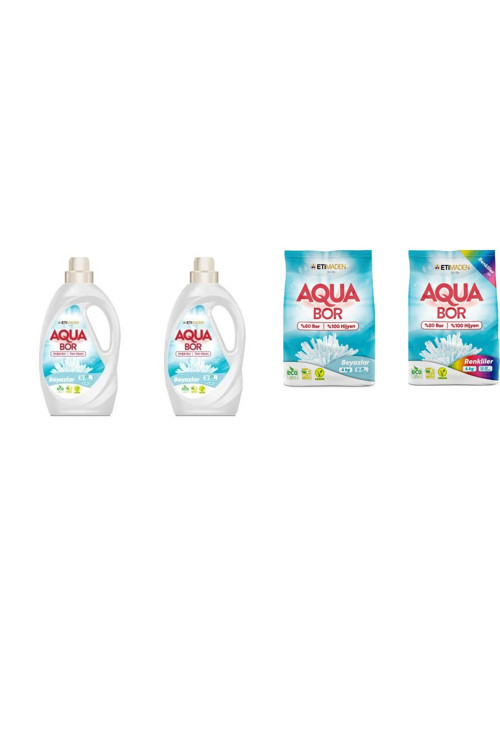 Doğal Mineralli Sıvı Beyaz + Sıvı Beyaz + 4 Kg Beyaz + 4 Kg Renkliler 4 Lü Set