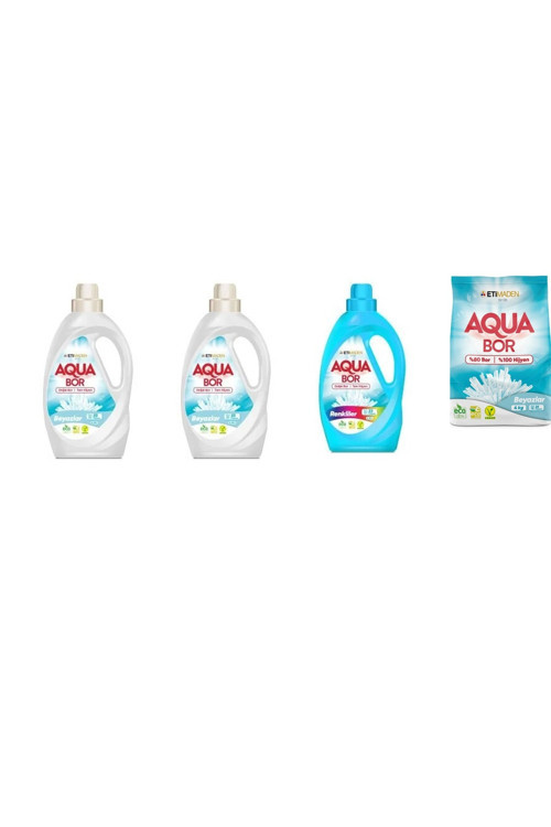 Doğal Mineralli Sıvı Beyaz + Sıvı Beyaz + Sıvı Renkliler + 4 Kg Beyaz 4 Lü Set